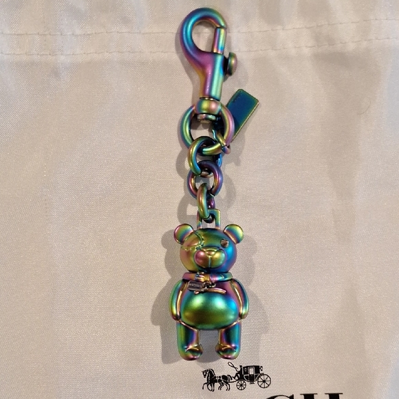 Coach Iridescent Purple and Blue Crossbody Bag, Wallet, Charm, And Dust Bag - Picture 10 of 14